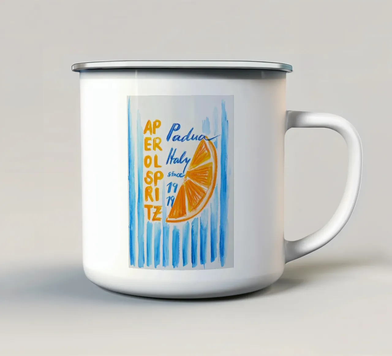 Aperol Spritz 1919 tazza in smalto da sum2proveDesign