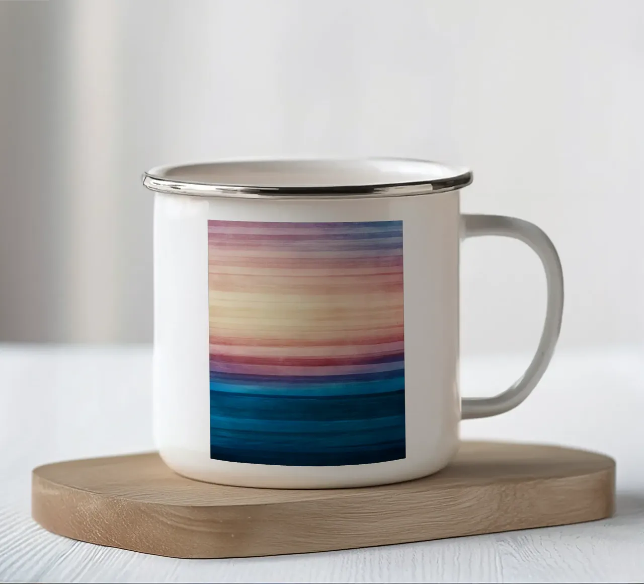 Color Stripes no. 4 tazza in smalto da adrianooliveira