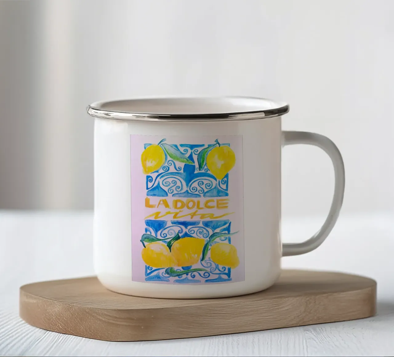 La dolce vita tazza in smalto da sum2proveDesign