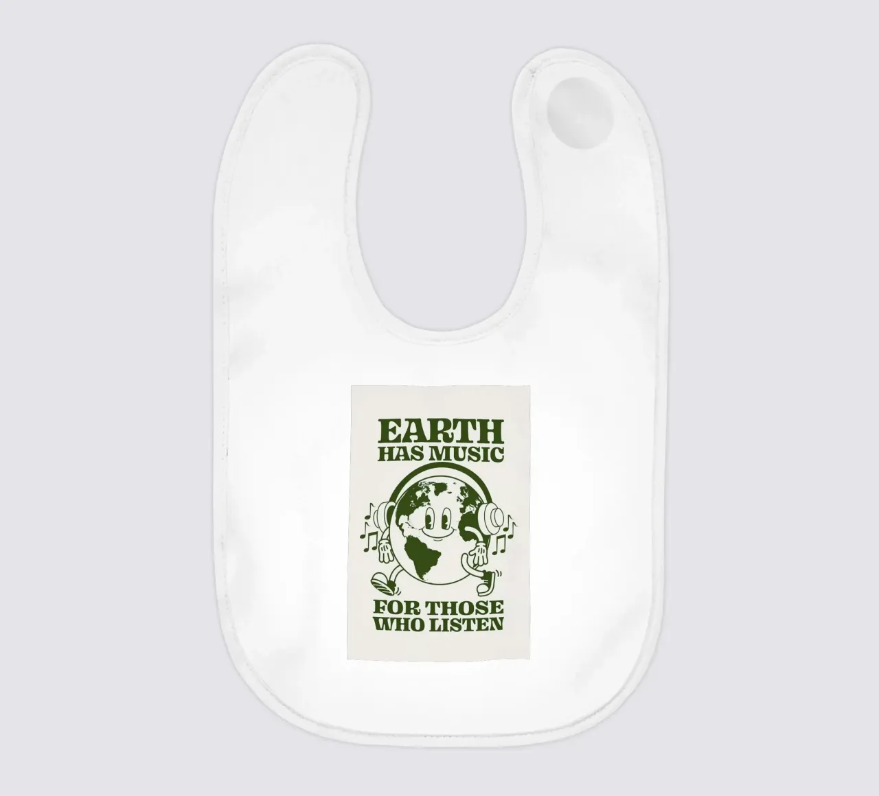 Earth Has Music For Those Who Listen bavaglino da cafelab