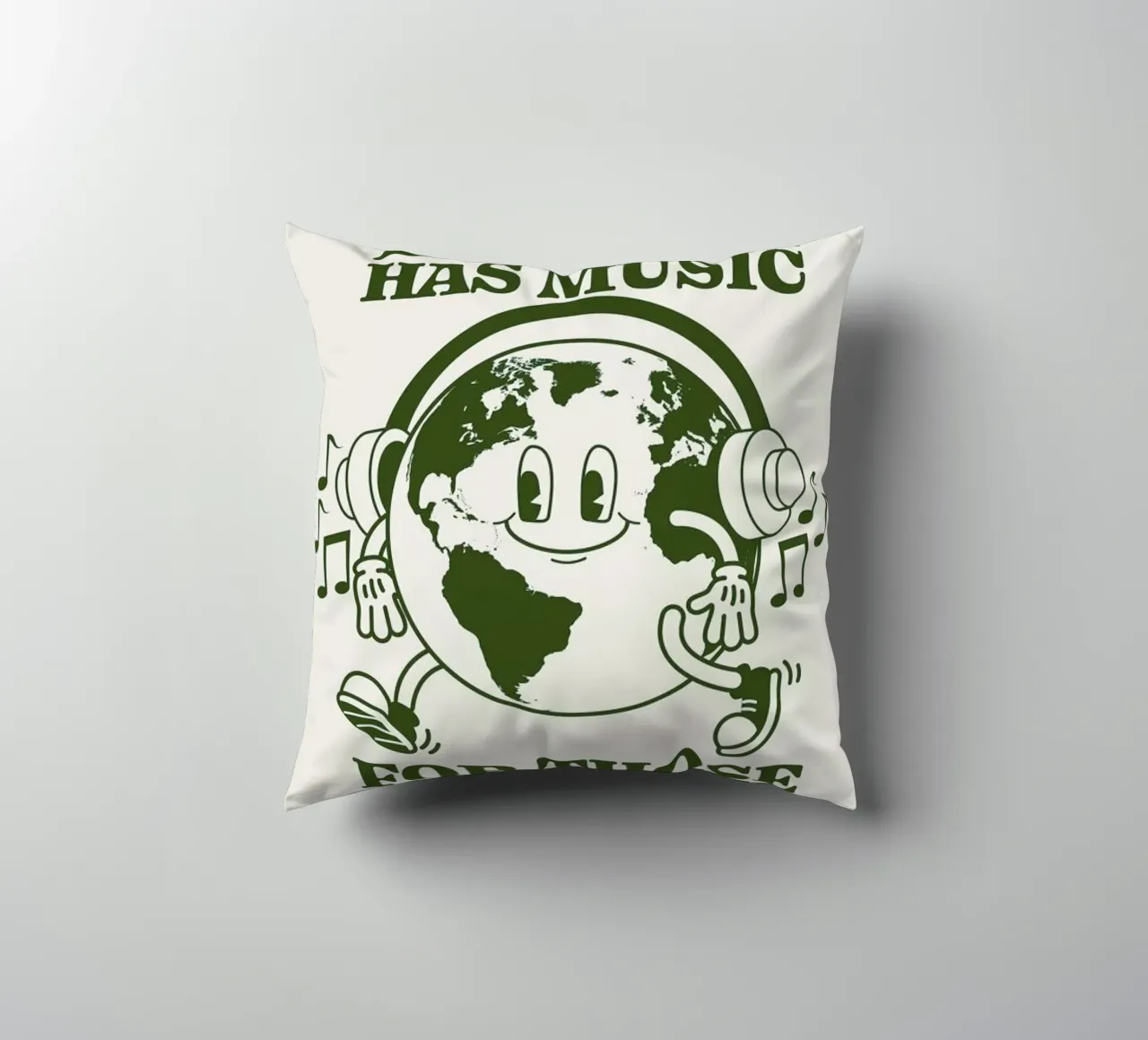 Earth Has Music For Those Who Listen cuscino da cafelab