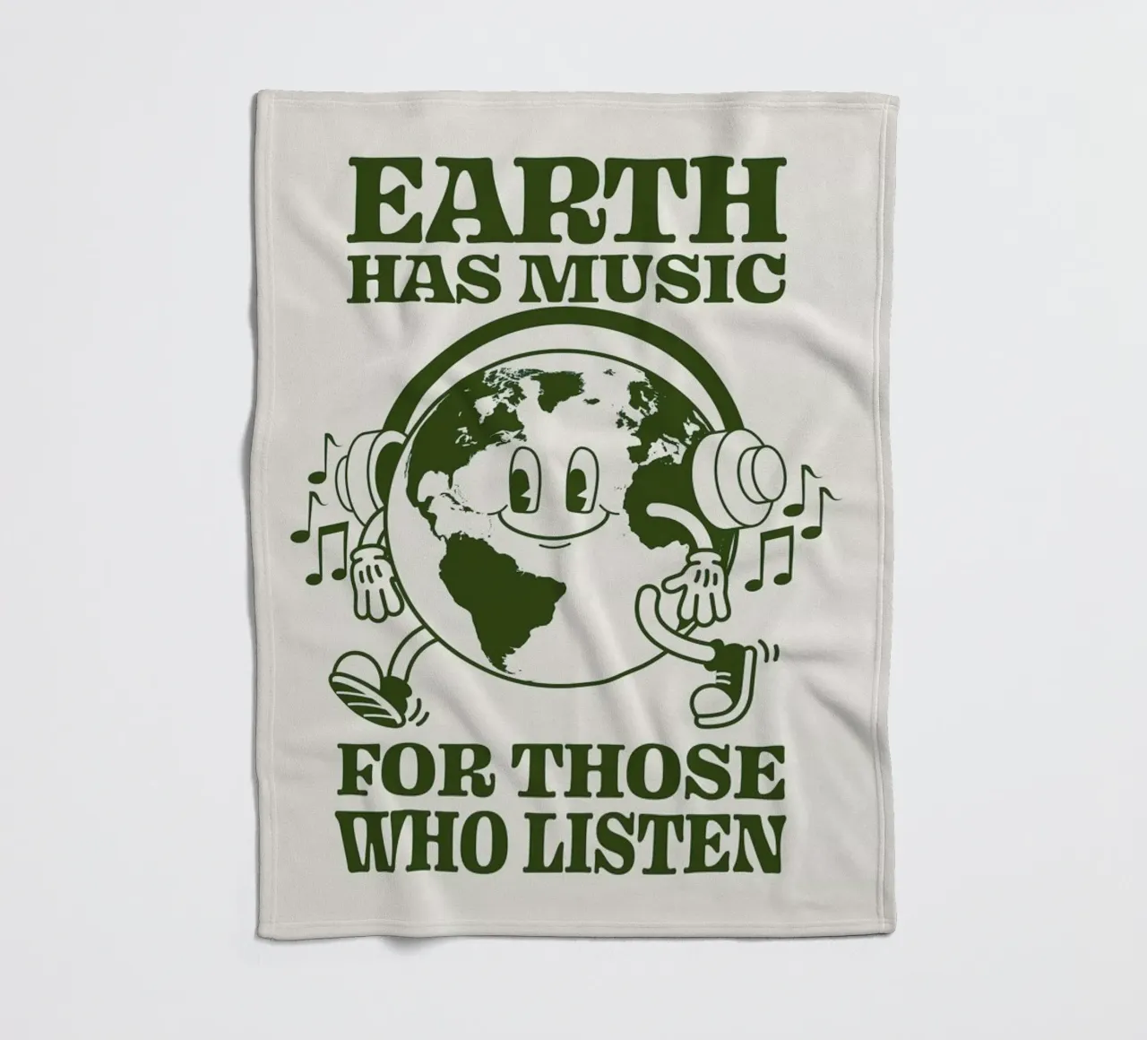 Earth Has Music For Those Who Listen coperta in pile da cafelab