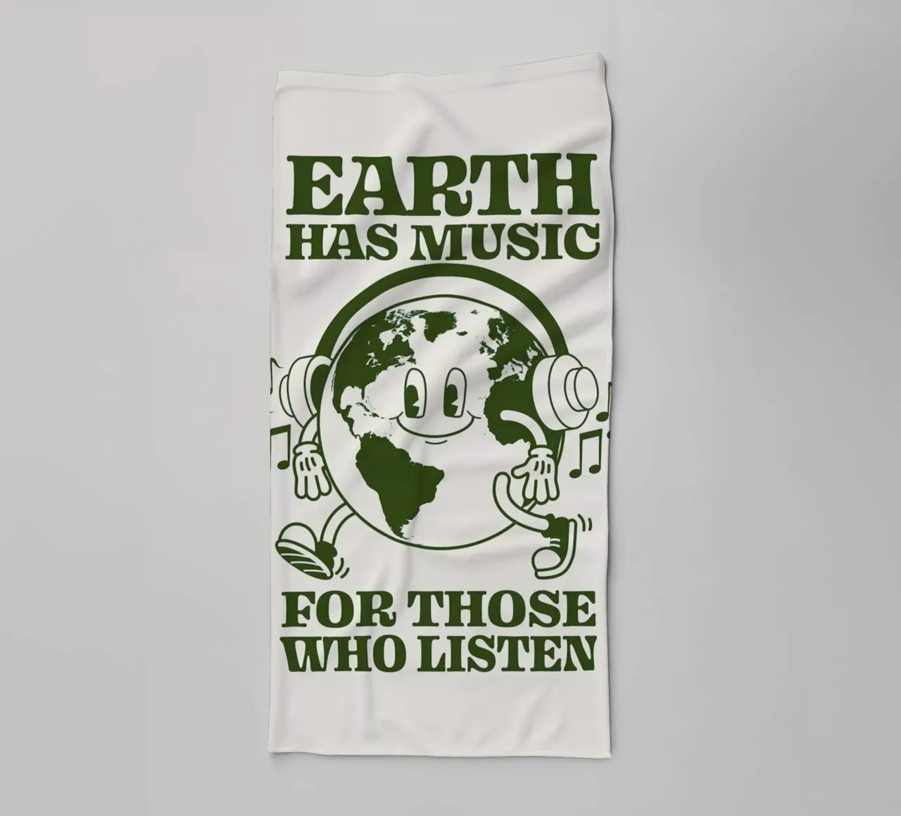 Earth Has Music For Those Who Listen asciugamano da bagno da cafelab