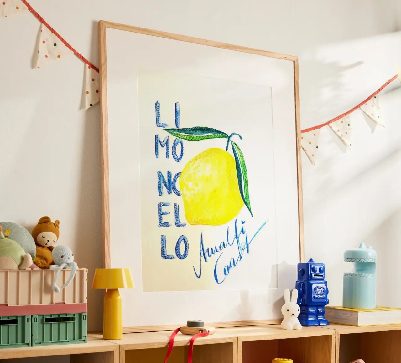 Limoncello Amalfi Coast poster con telaio in legno da sum2proveDesign