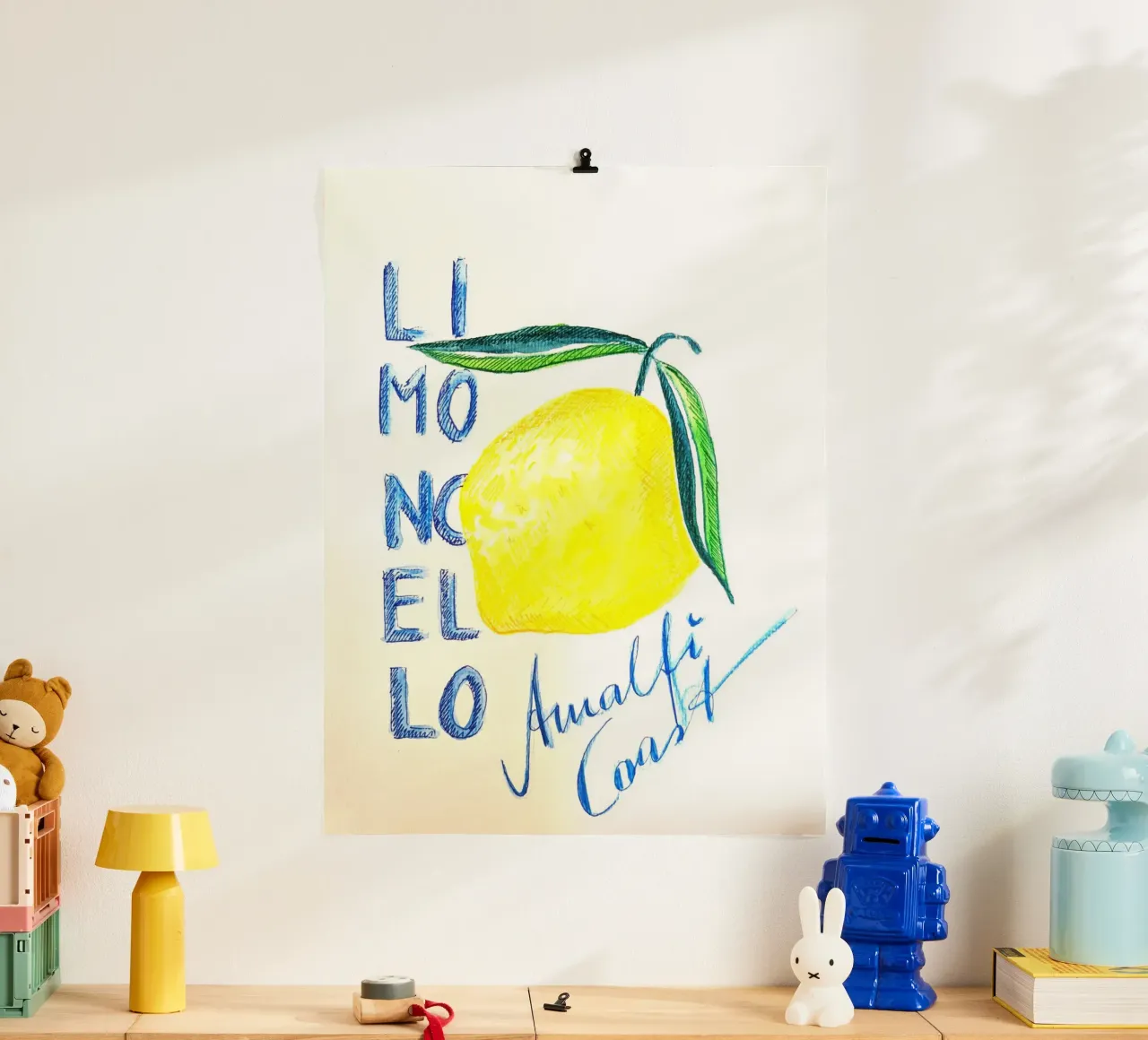 Limoncello Amalfi Coast poster con telaio in legno da sum2proveDesign