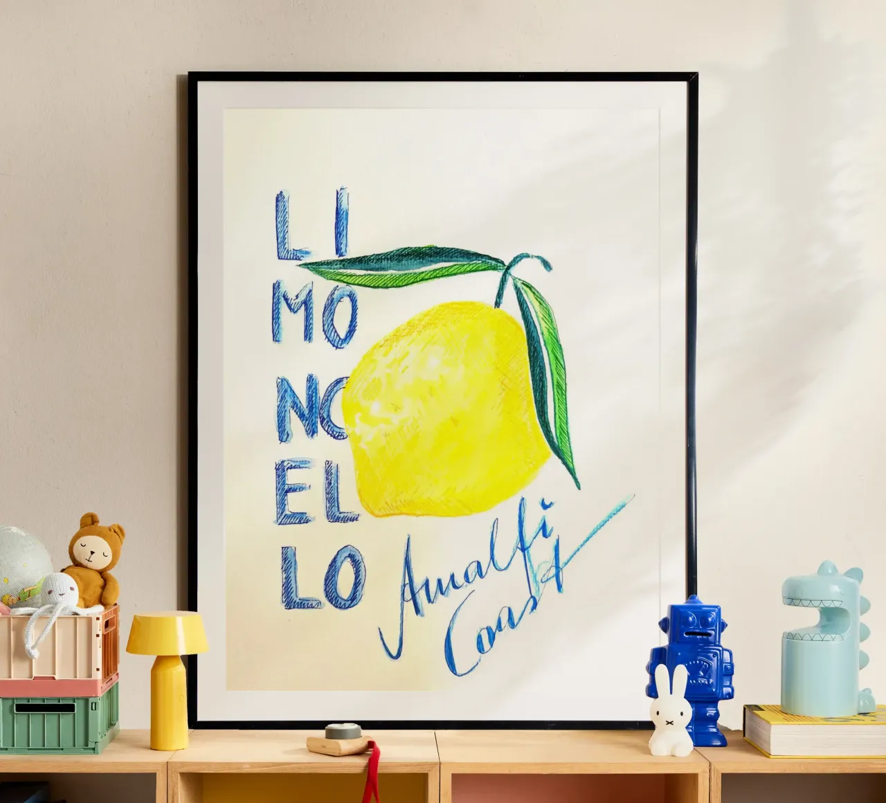 Limoncello Amalfi Coast poster con telaio in legno da sum2proveDesign