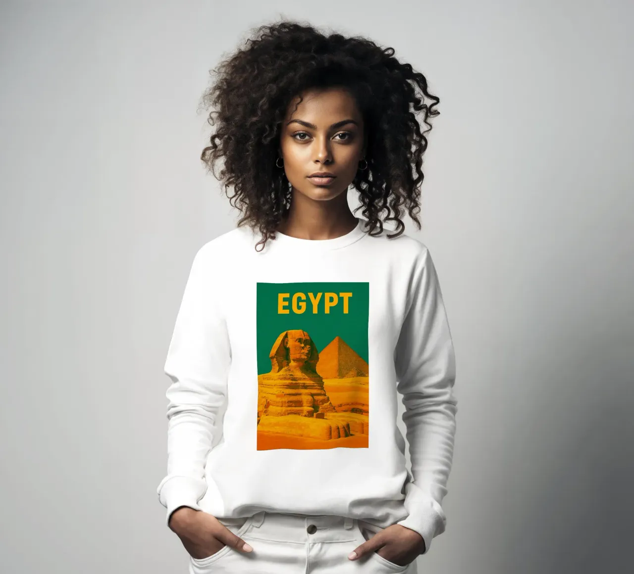 Vintage Pyramids and Sphinx of Giza, Egypt felpa da Vintage Travelers