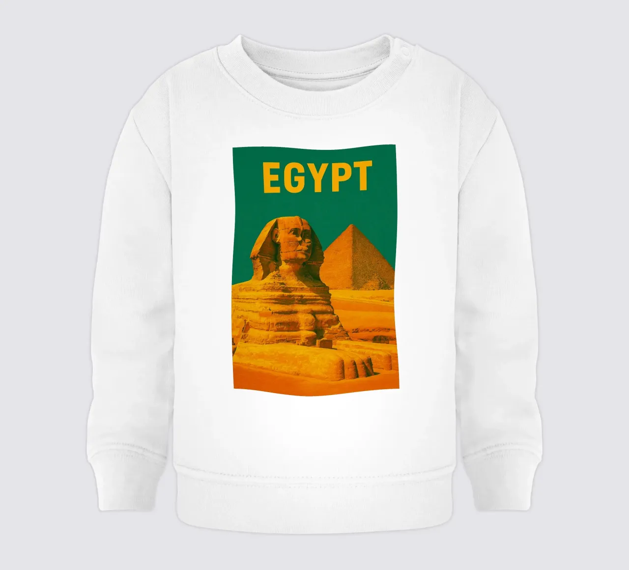 Vintage Pyramids and Sphinx of Giza, Egypt baby sweatshirt by Vintage Travelers