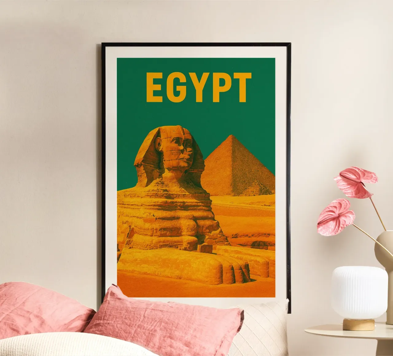 Vintage Pyramids and Sphinx of Giza, Egypt carta hahnemühle da Vintage Travelers