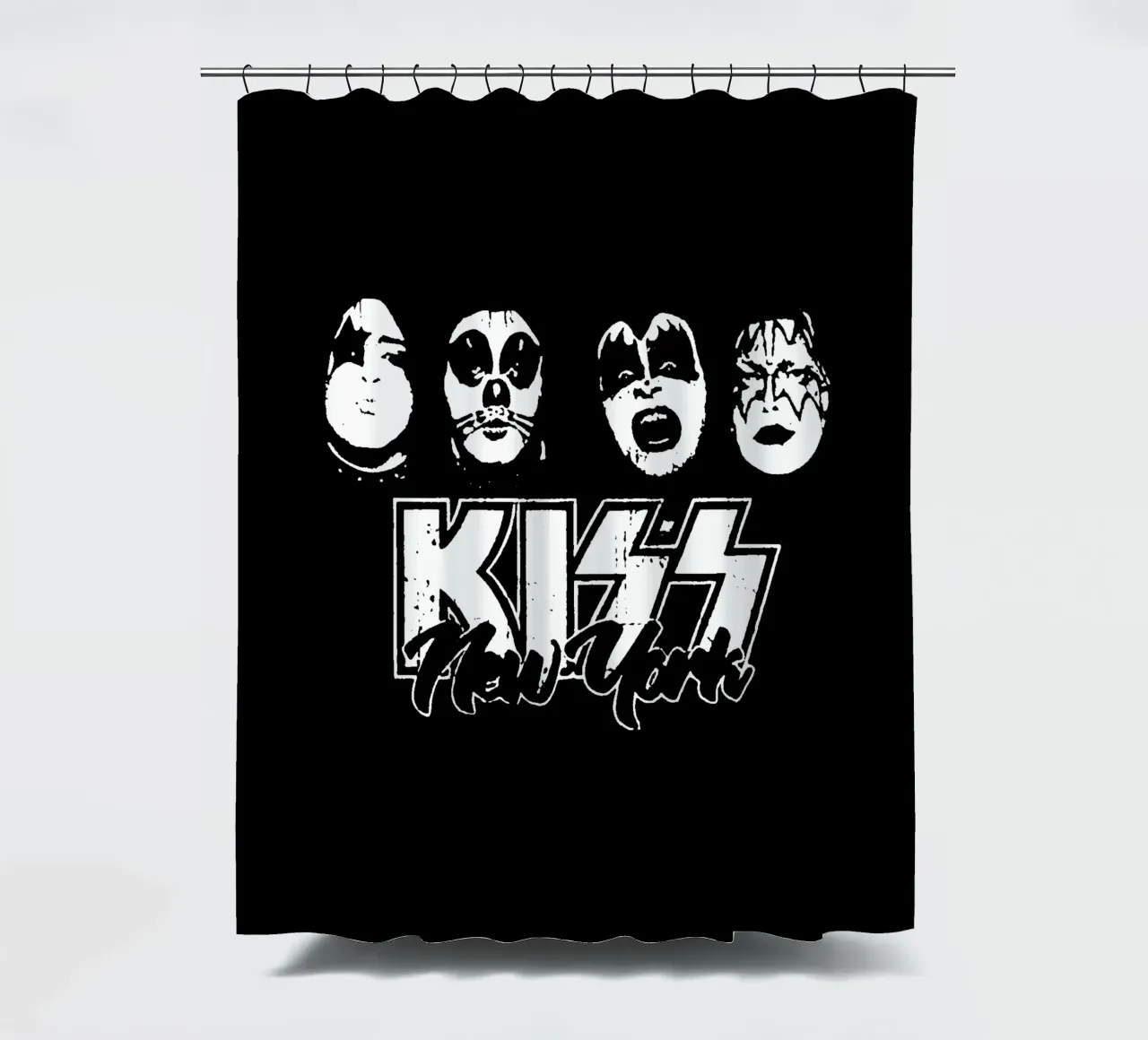Kiss - Face Silhouette rideau de douche de Deepness