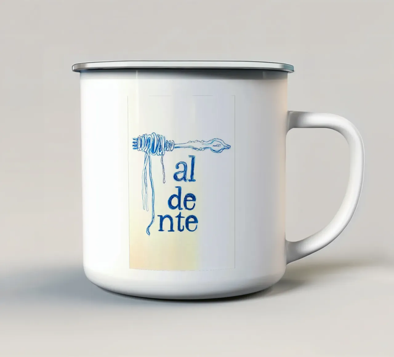 al dente tazza in smalto da sum2proveDesign