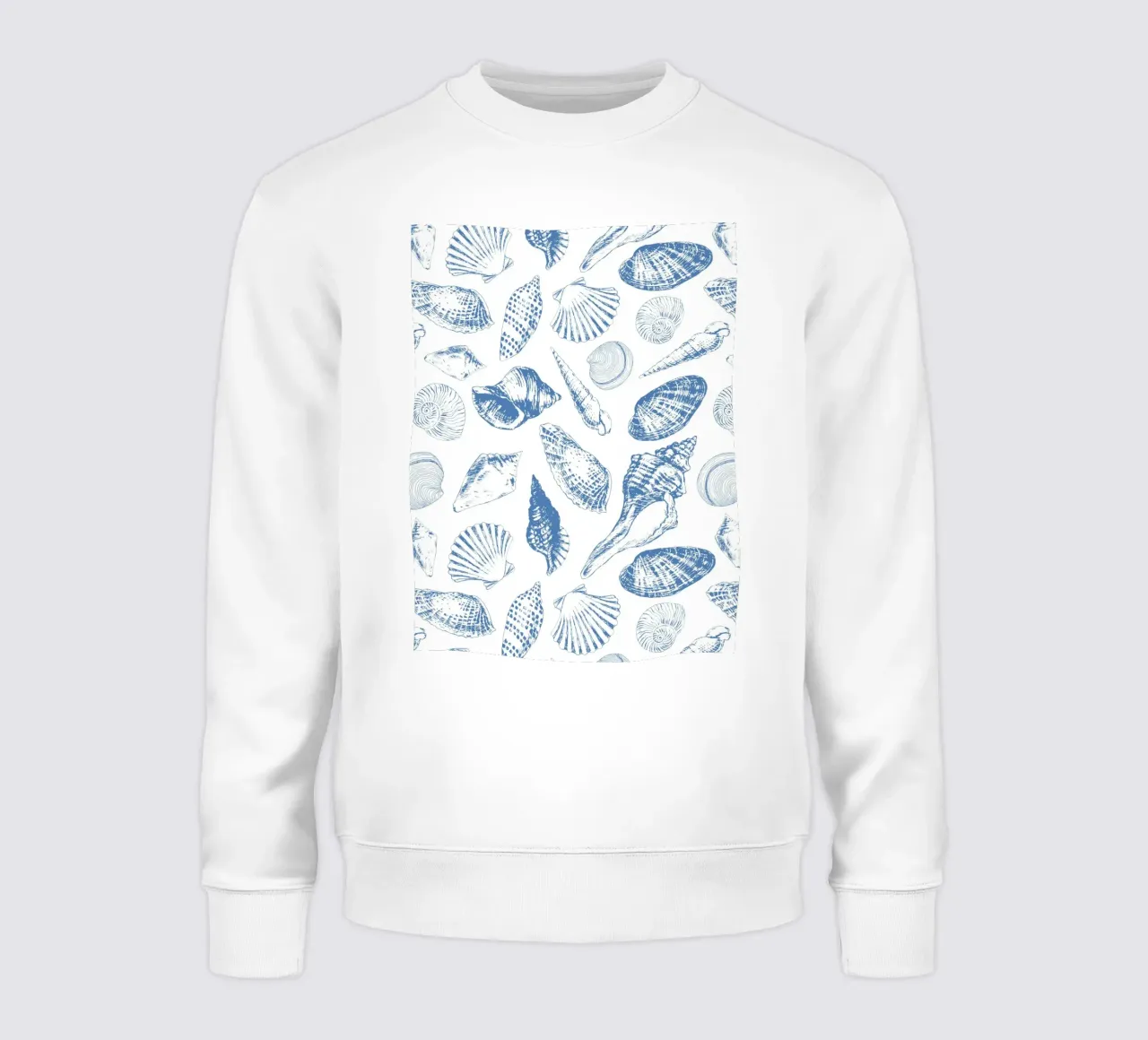 Creature subacquee tropicali in blu e bianco felpa da Painted Nature