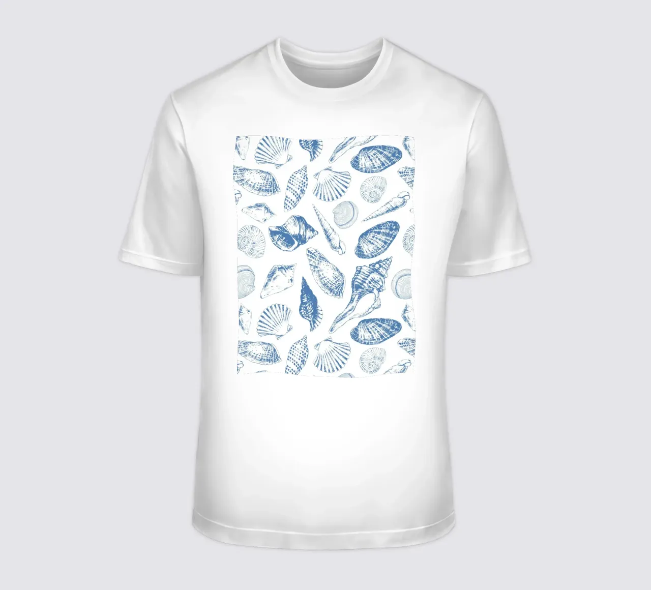 Creature subacquee tropicali in blu e bianco t-shirt da Painted Nature