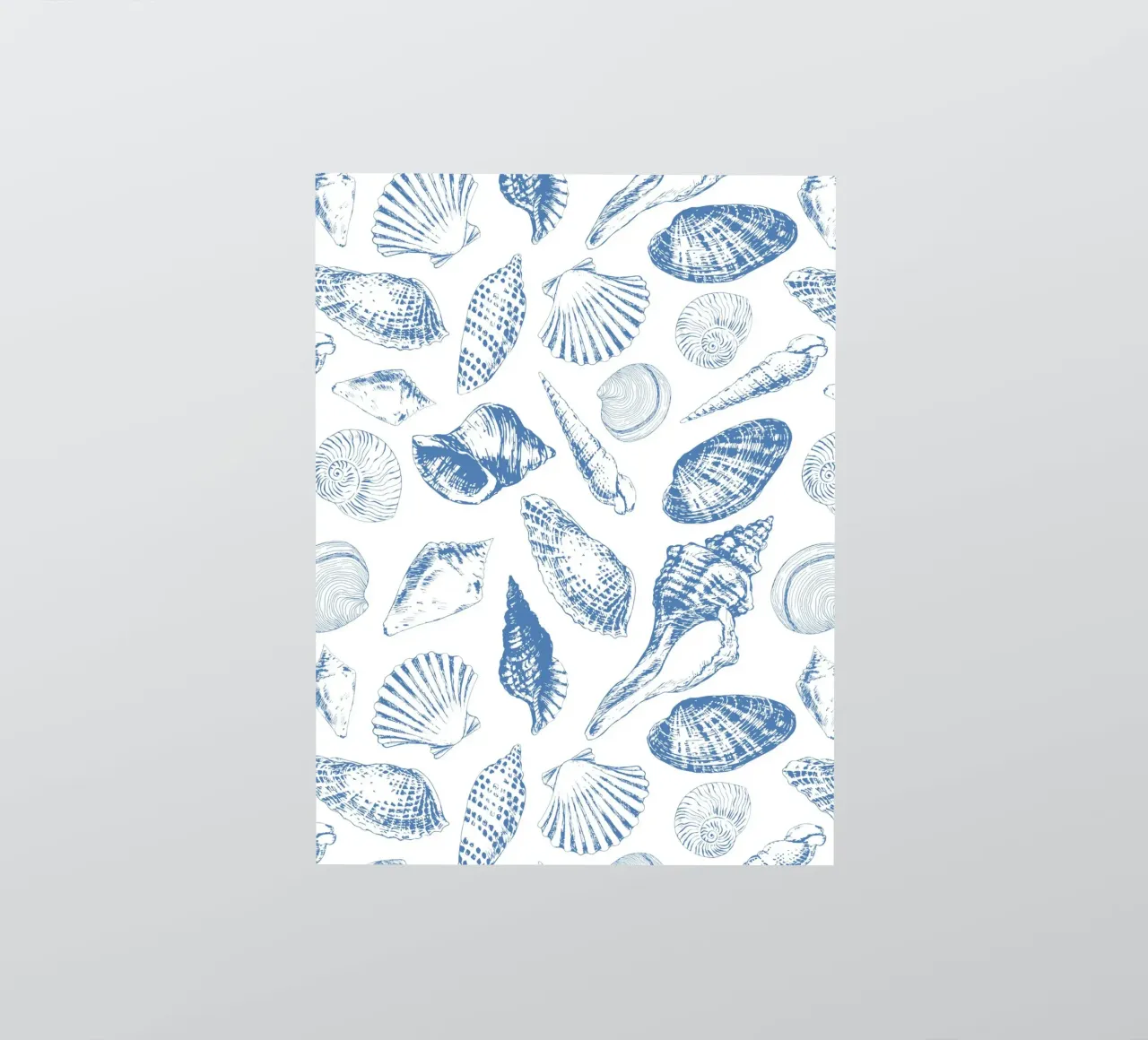 Creature subacquee tropicali in blu e bianco adesivo da Painted Nature