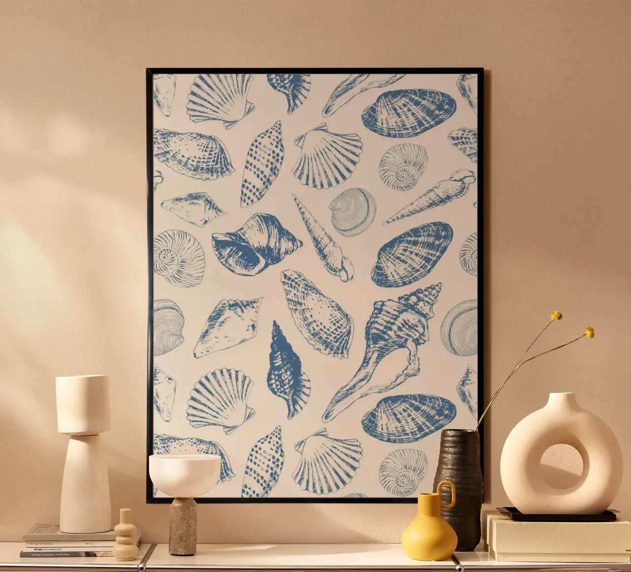 Creature subacquee tropicali in blu e bianco carta hahnemühle da Painted Nature