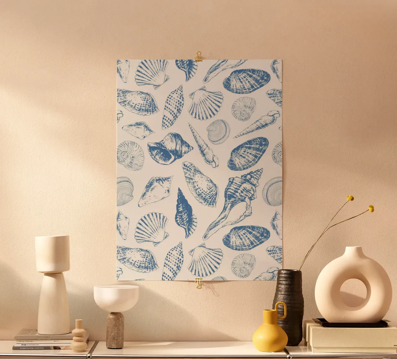 Creature subacquee tropicali in blu e bianco carta hahnemühle da Painted Nature
