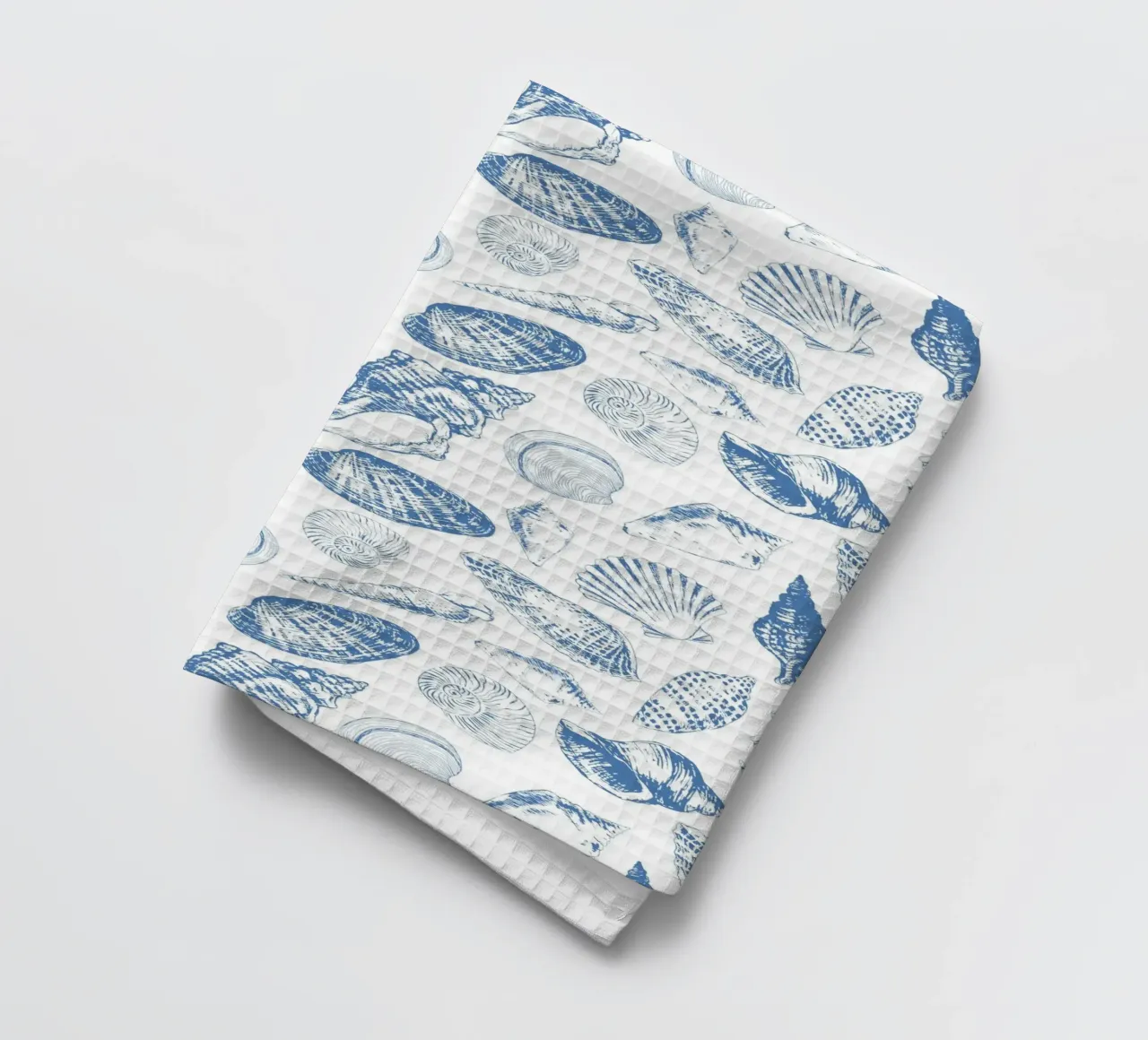 Creature subacquee tropicali in blu e bianco canovaccio da cucina da Painted Nature