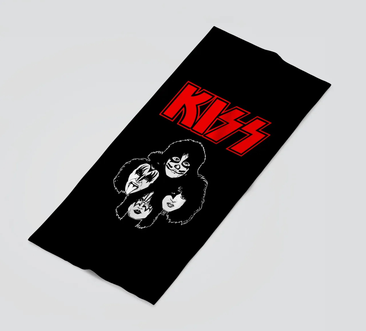 Kiss - Face Rock Band beach towel by Deepness