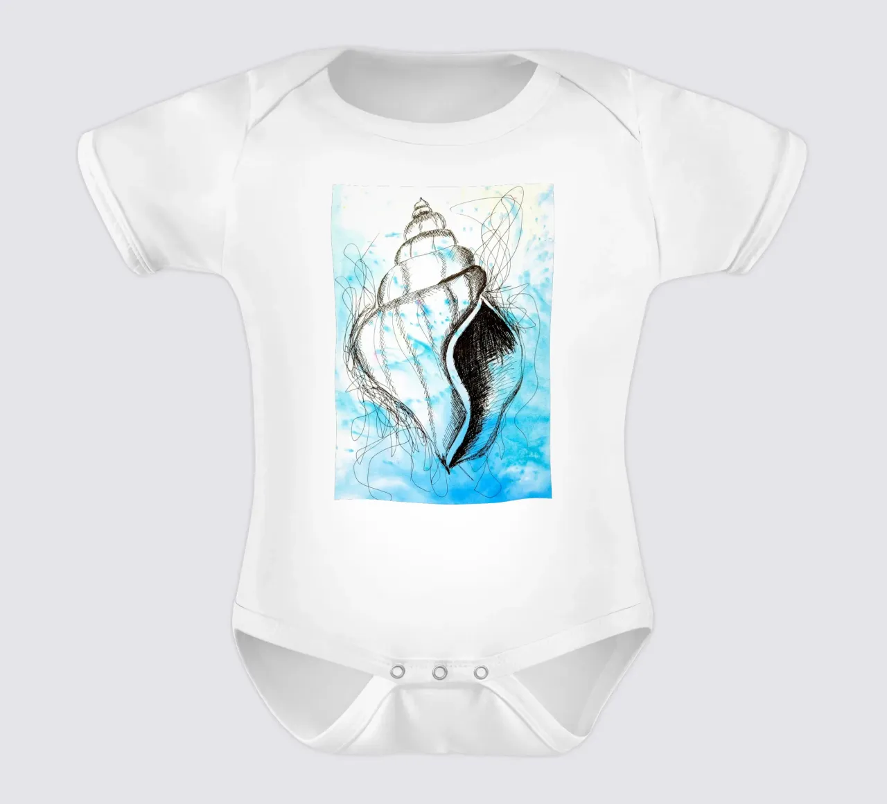 Seashell body neonato maniche corte da sum2proveDesign