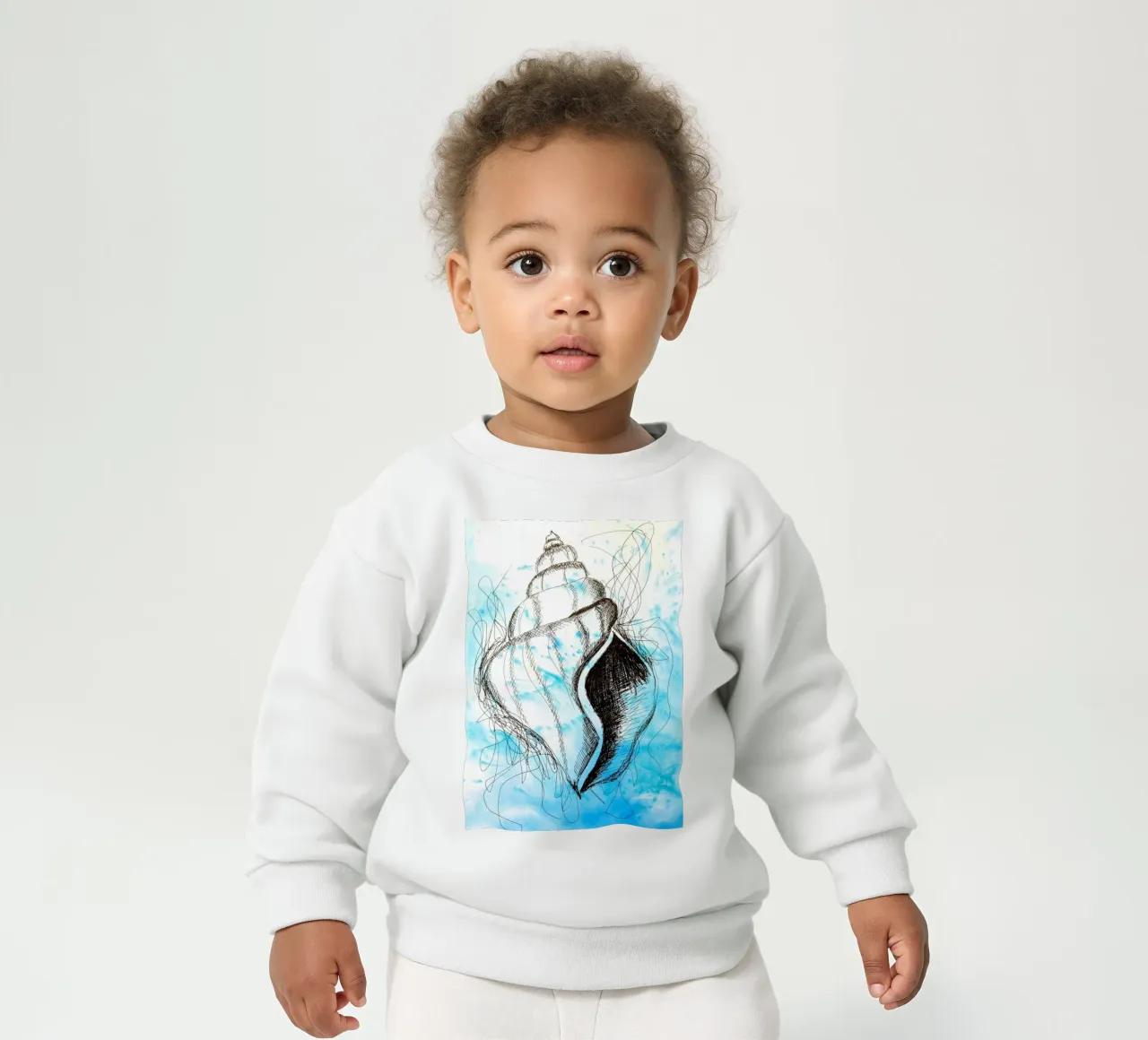Seashell baby sweatshirt by sum2proveDesign