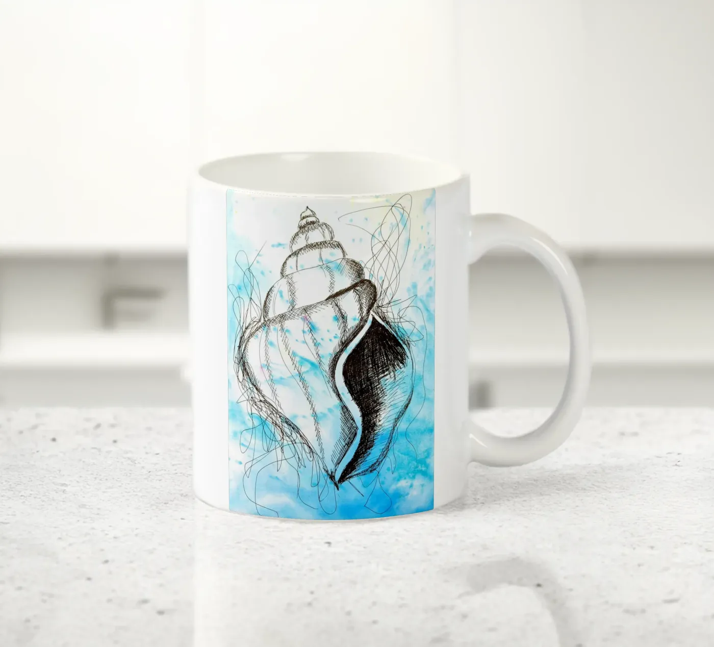 Seashell ceramic mug by sum2proveDesign