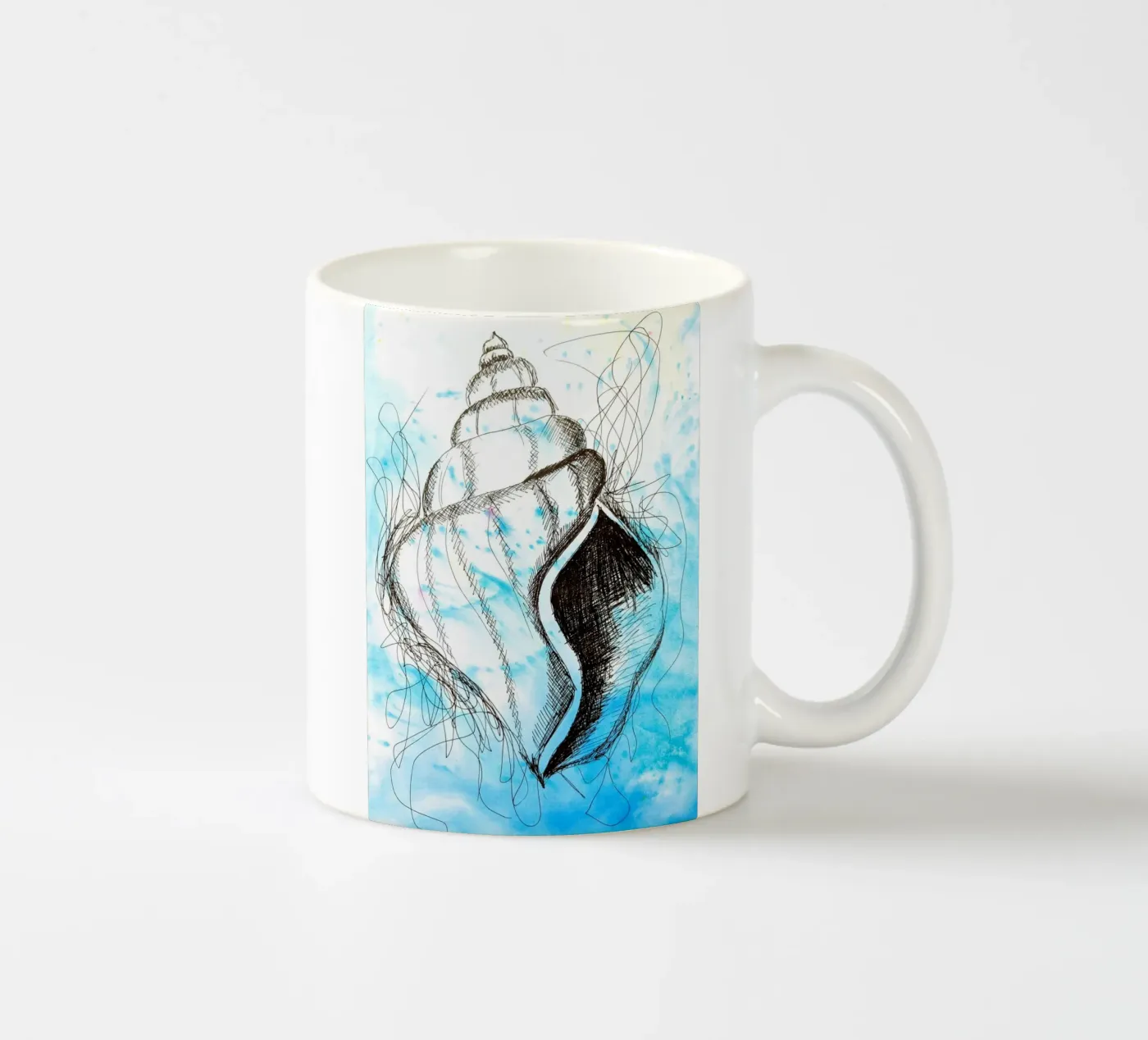 Seashell ceramic mug by sum2proveDesign