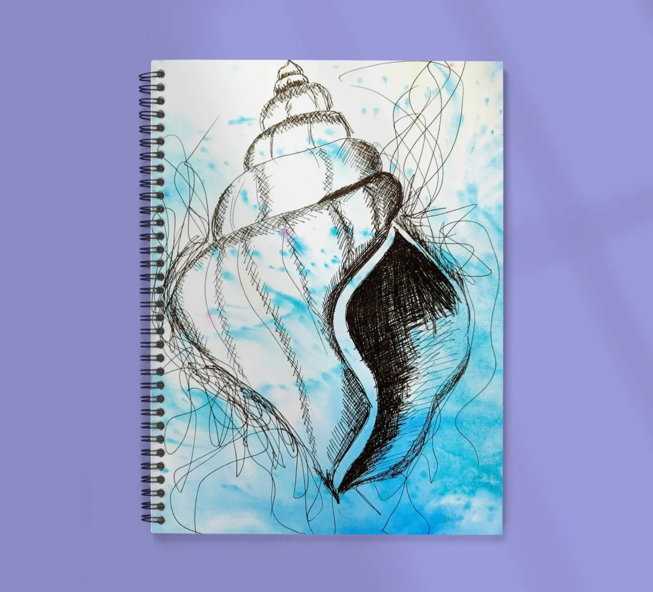 Seashell spiral notebook by sum2proveDesign