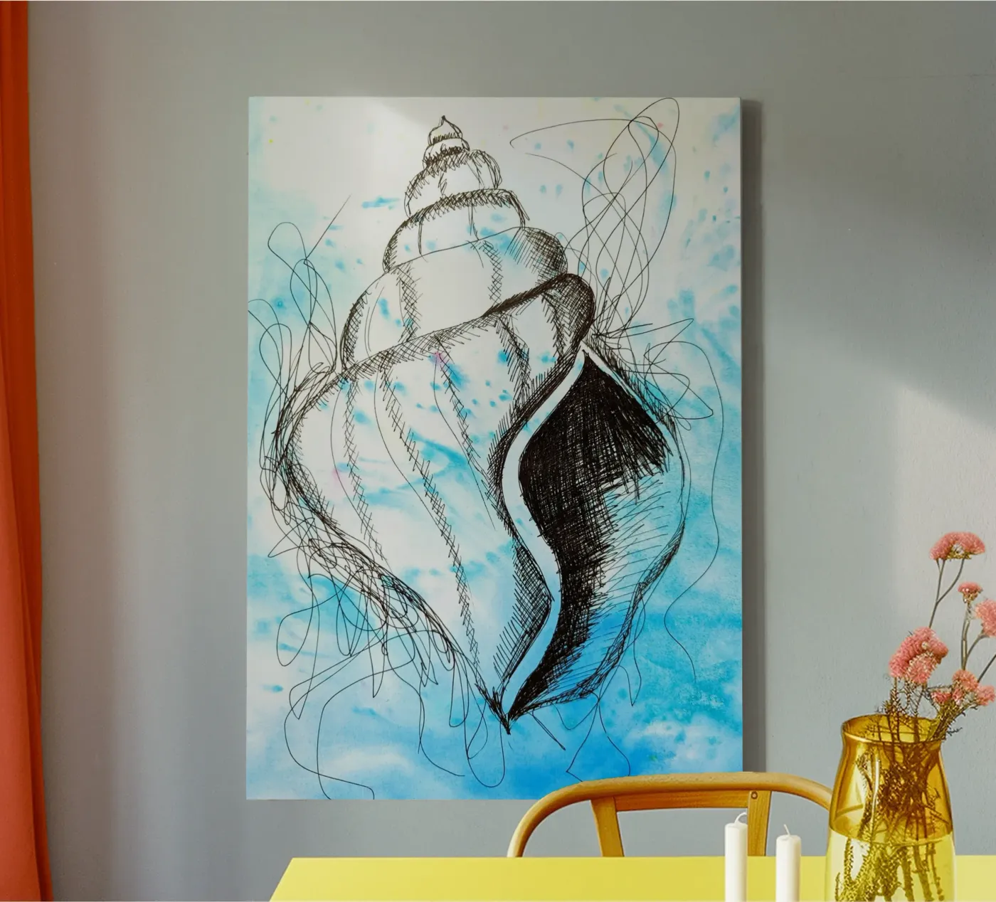 Seashell canvas by sum2proveDesign