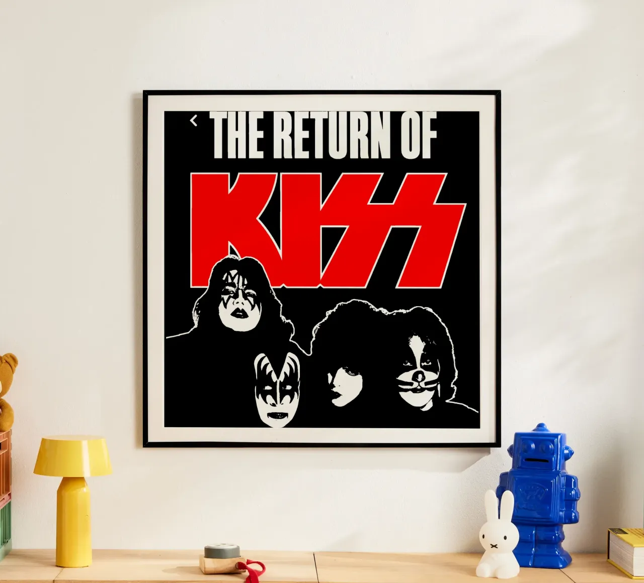 Kiss - Heavy Metal Genre poster met kunststof frame van Deepness
