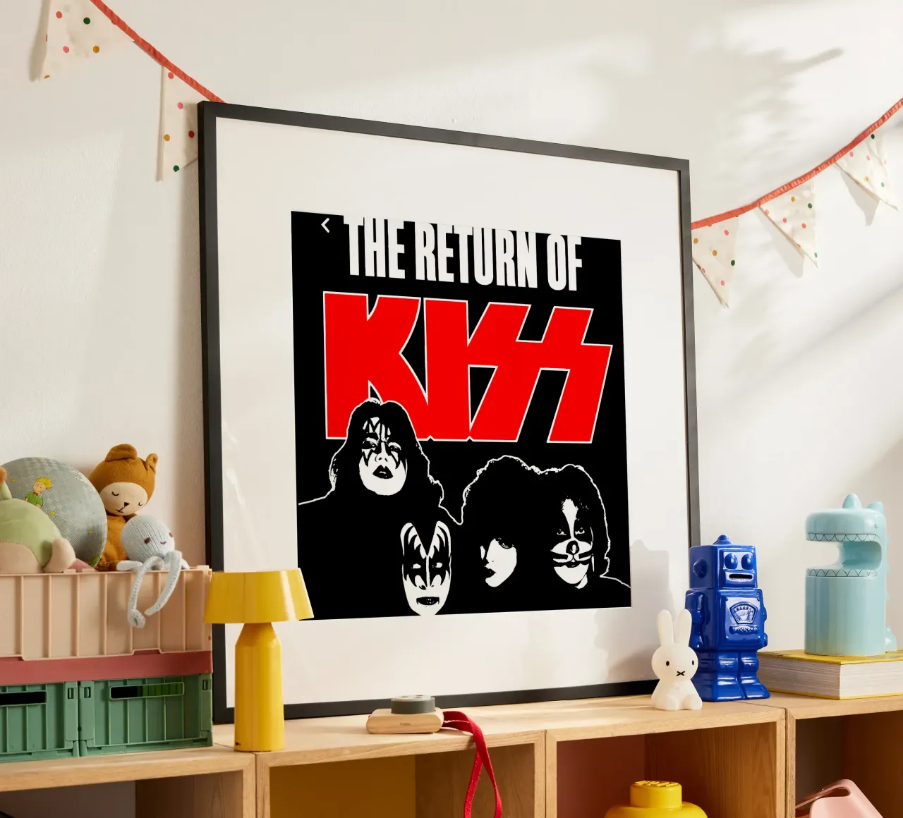 Kiss - Heavy Metal Genre poster met kunststof frame van Deepness