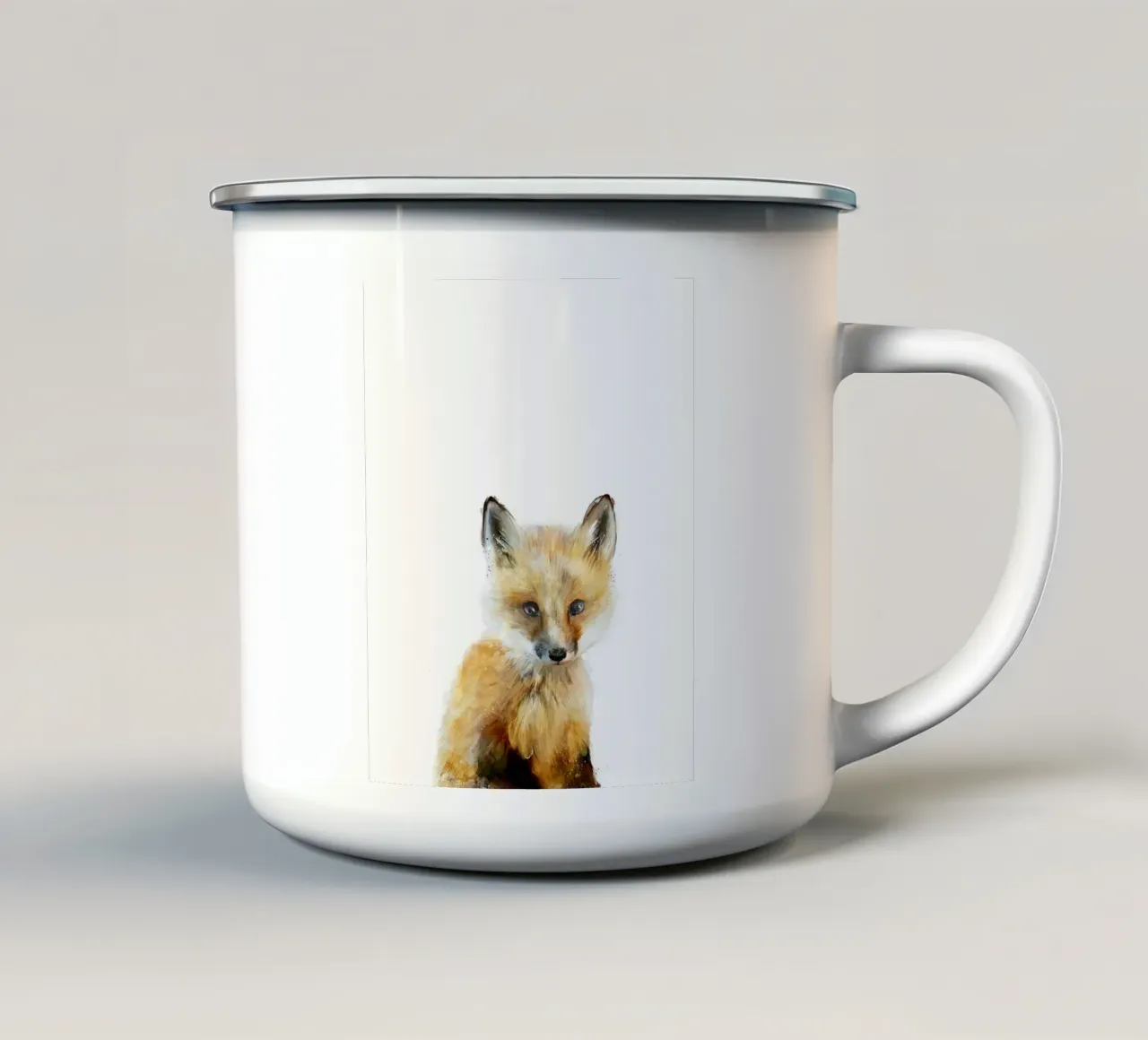 Piccola volpe tazza in smalto da LIVE FOREVER STORE
