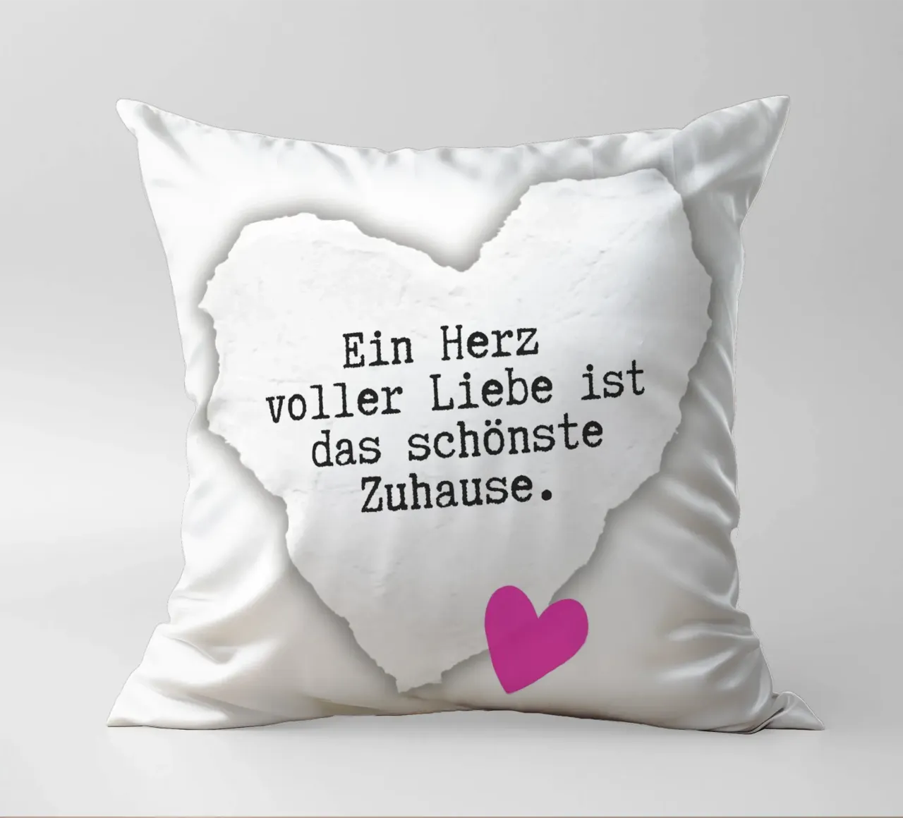 Herz. Liebe. Zuhause. cuscino da DigiWunderwerk