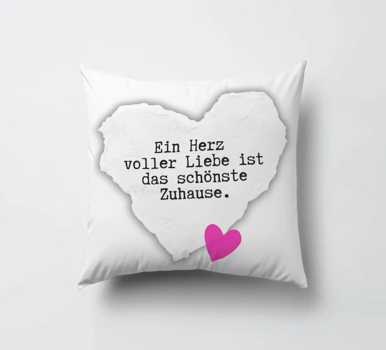 Herz. Liebe. Zuhause. cuscino da DigiWunderwerk