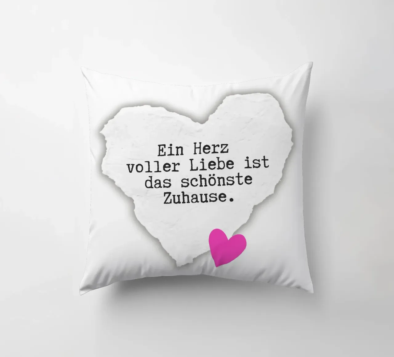 Herz. Liebe. Zuhause. cuscino da DigiWunderwerk