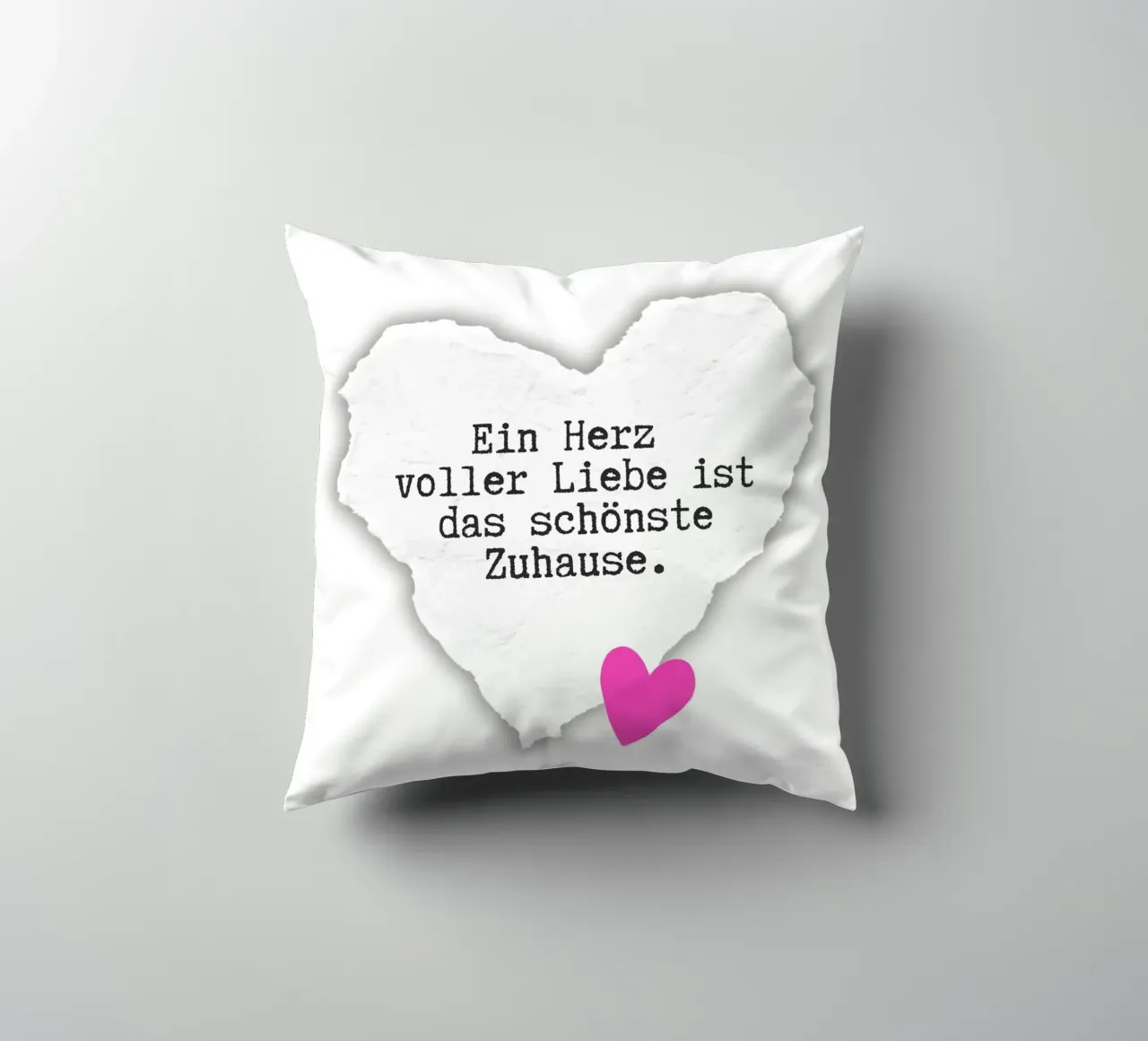Herz. Liebe. Zuhause. cuscino da DigiWunderwerk