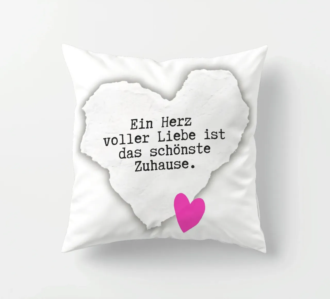 Herz. Liebe. Zuhause. cuscino da DigiWunderwerk