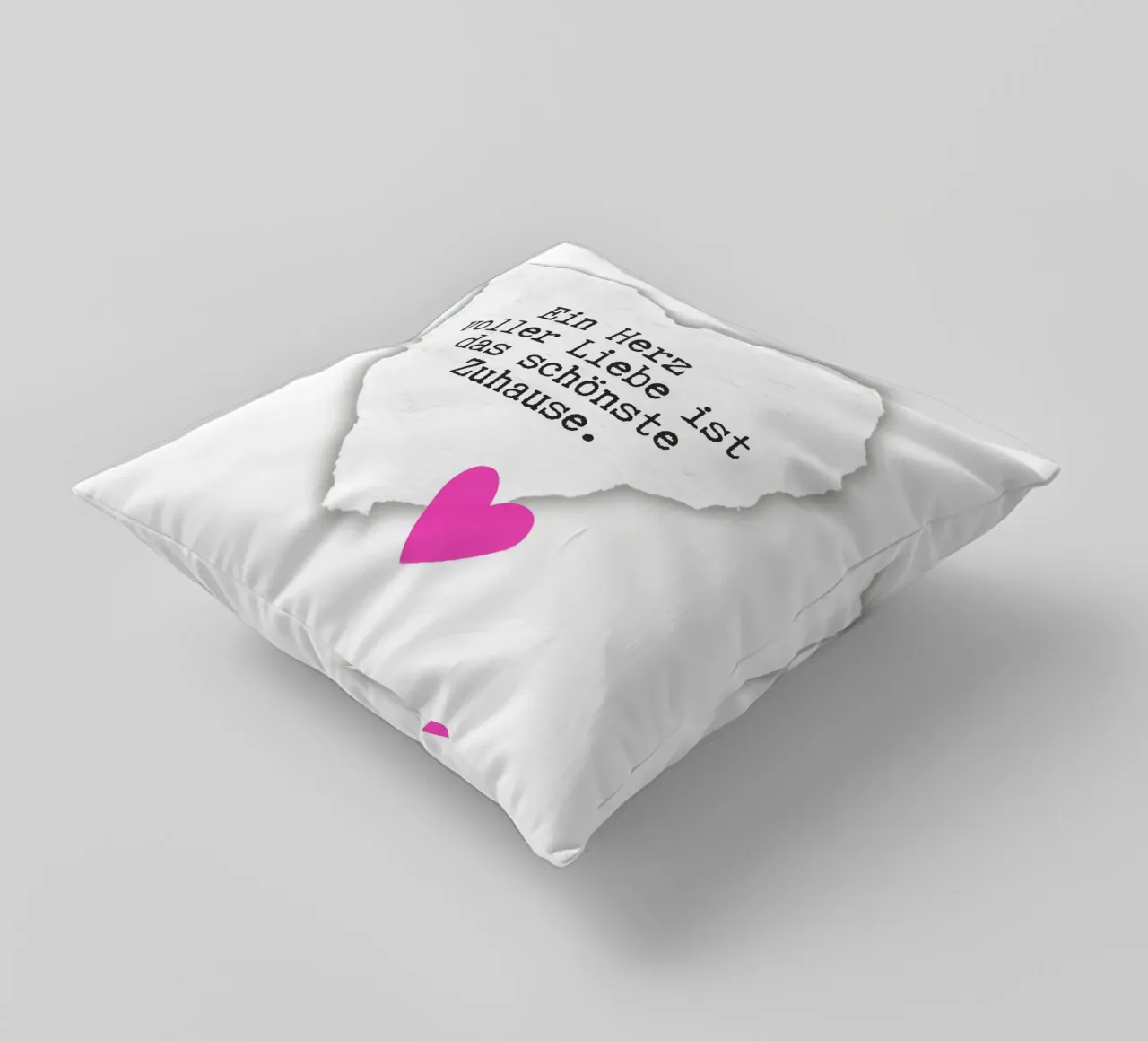 Herz. Liebe. Zuhause. cuscino da DigiWunderwerk