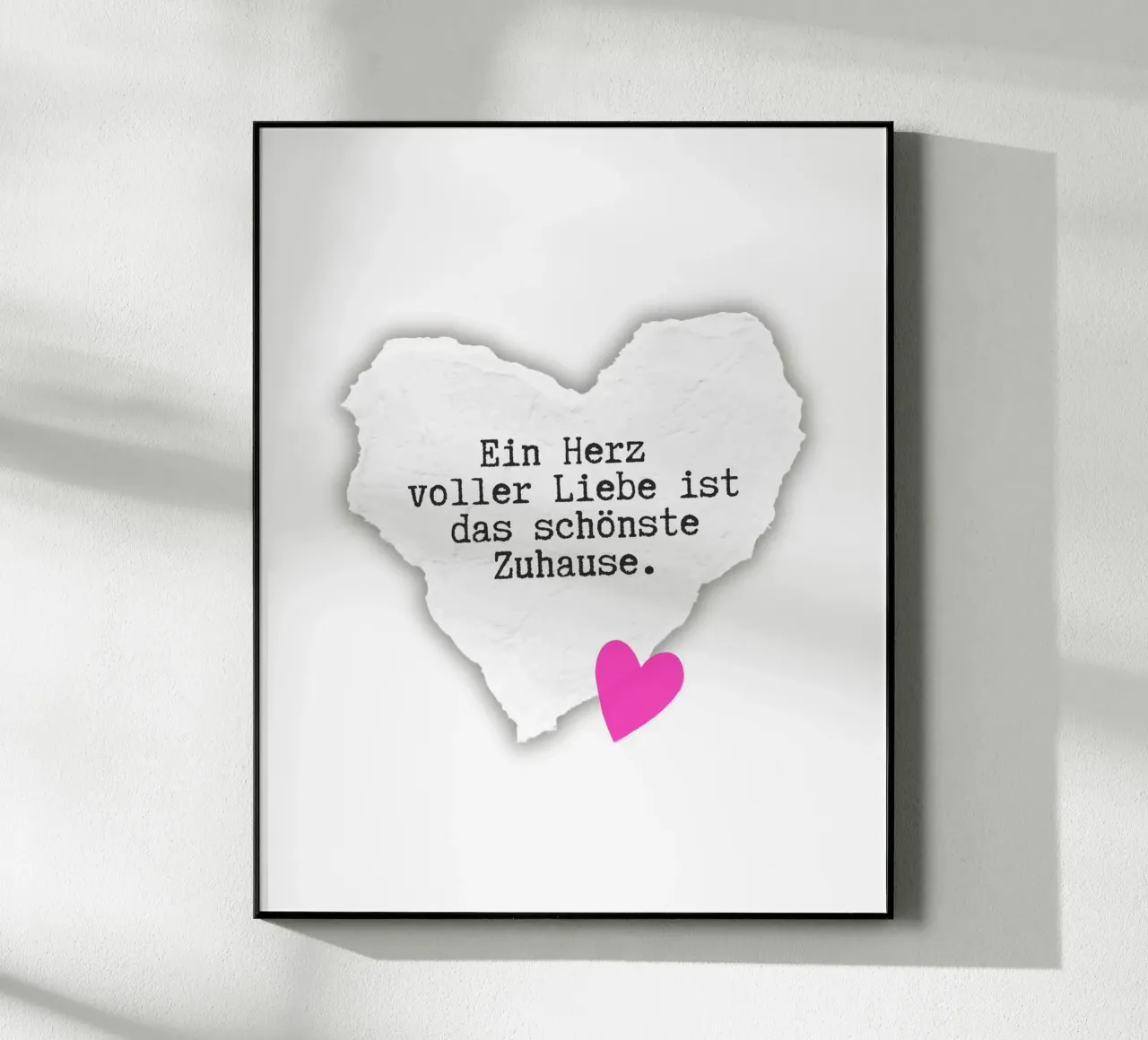 Herz. Liebe. Zuhause. plexiglass da DigiWunderwerk