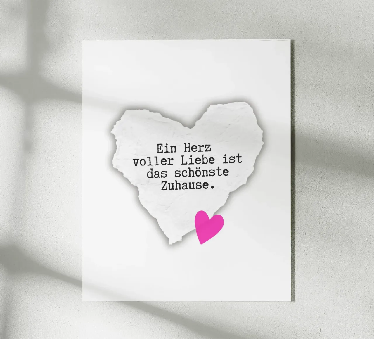 Herz. Liebe. Zuhause. plexiglass da DigiWunderwerk