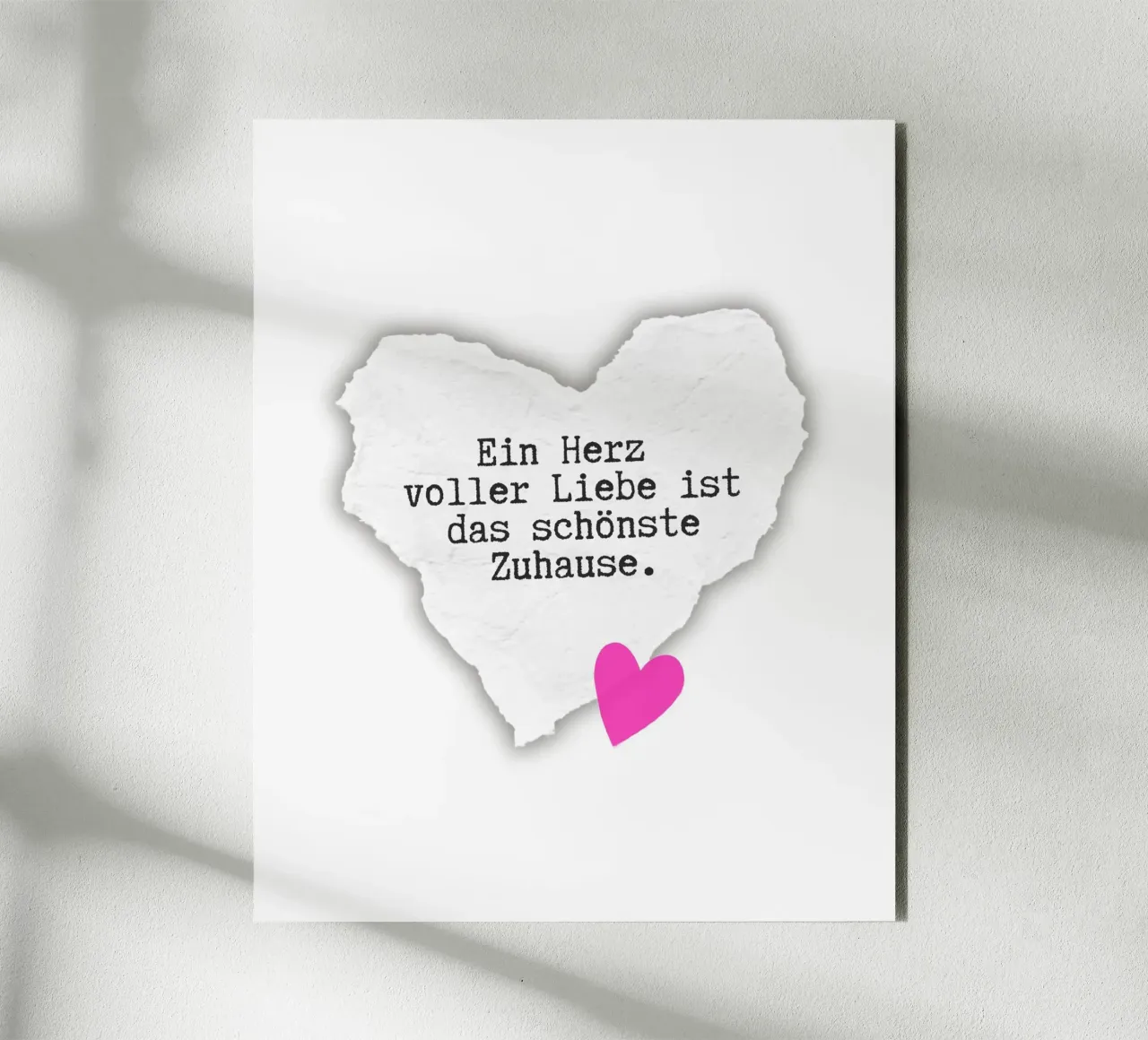 Herz. Liebe. Zuhause. alluminio dibond da DigiWunderwerk