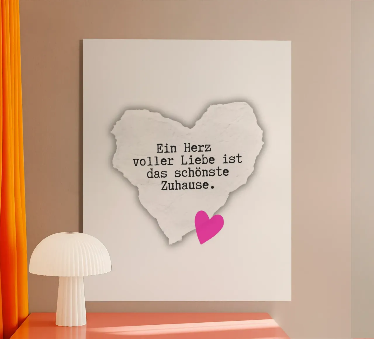Herz. Liebe. Zuhause. plexiglass da DigiWunderwerk