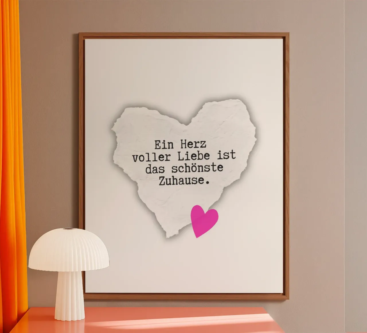 Herz. Liebe. Zuhause. alluminio dibond da DigiWunderwerk