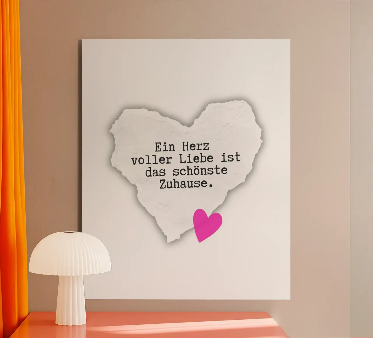 Herz. Liebe. Zuhause. alluminio dibond da DigiWunderwerk