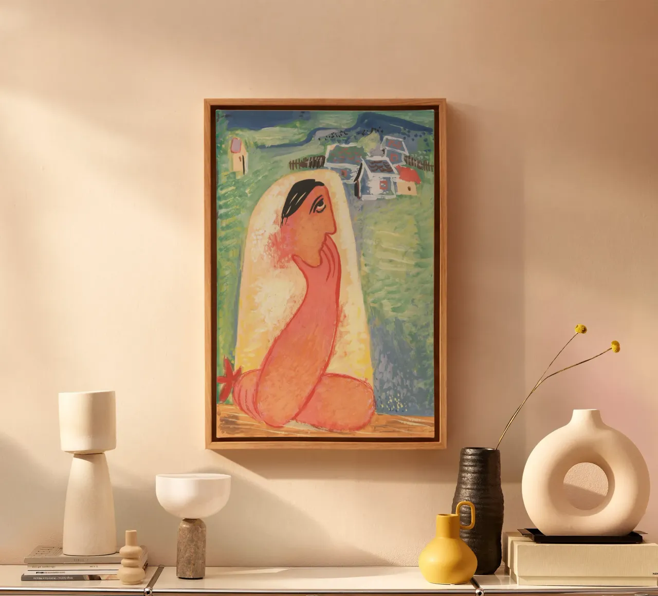 man face canvas with Floater frame by Earthly Visions