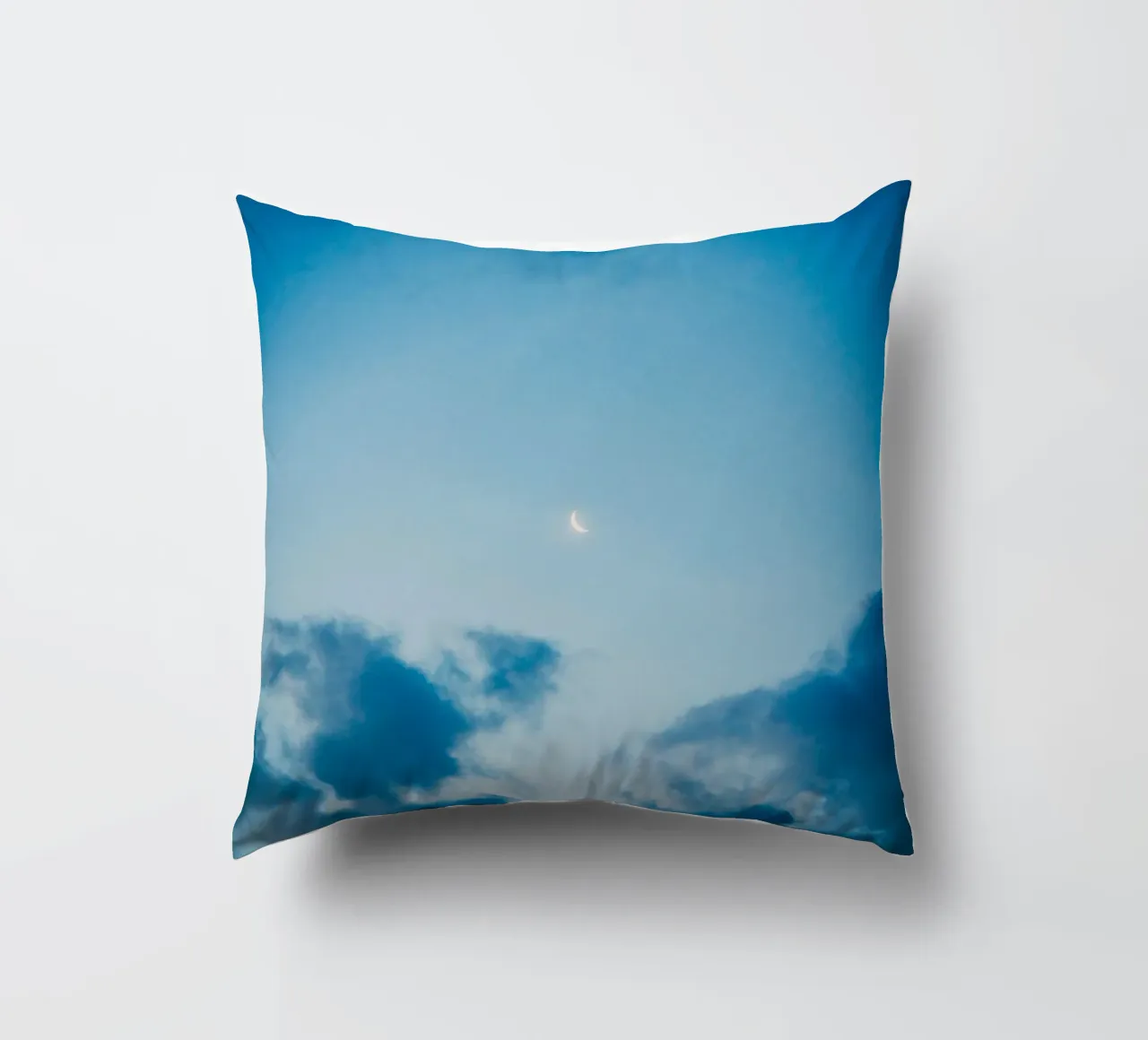crescent moon clouds decorative cushion by Earthly Visions