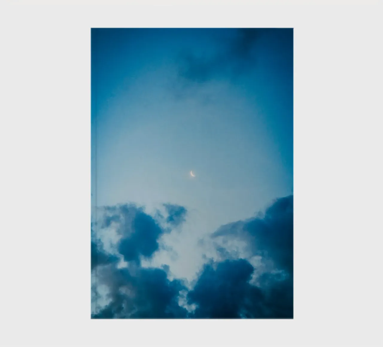 crescent moon clouds notebook by Earthly Visions