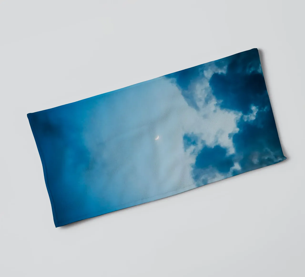 crescent moon clouds towel by Earthly Visions