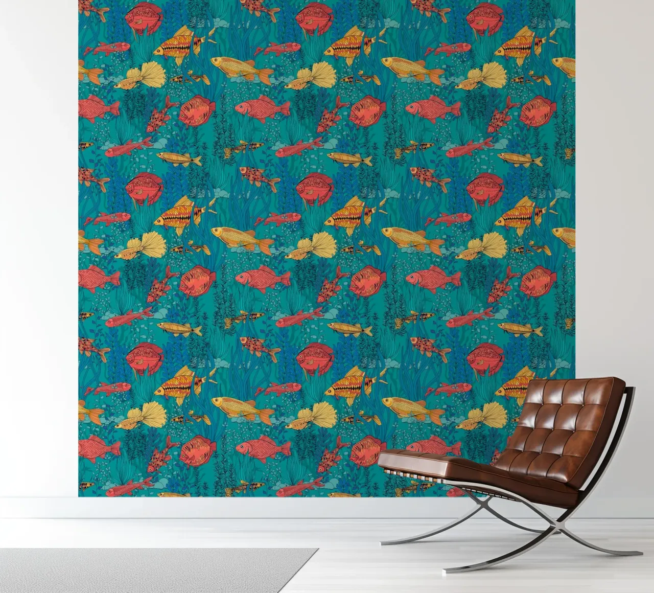 Vistuin fotobehang van Painted Nature