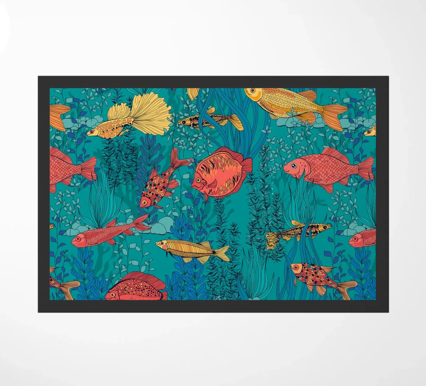 Fish garden Fußmatte von Painted Nature