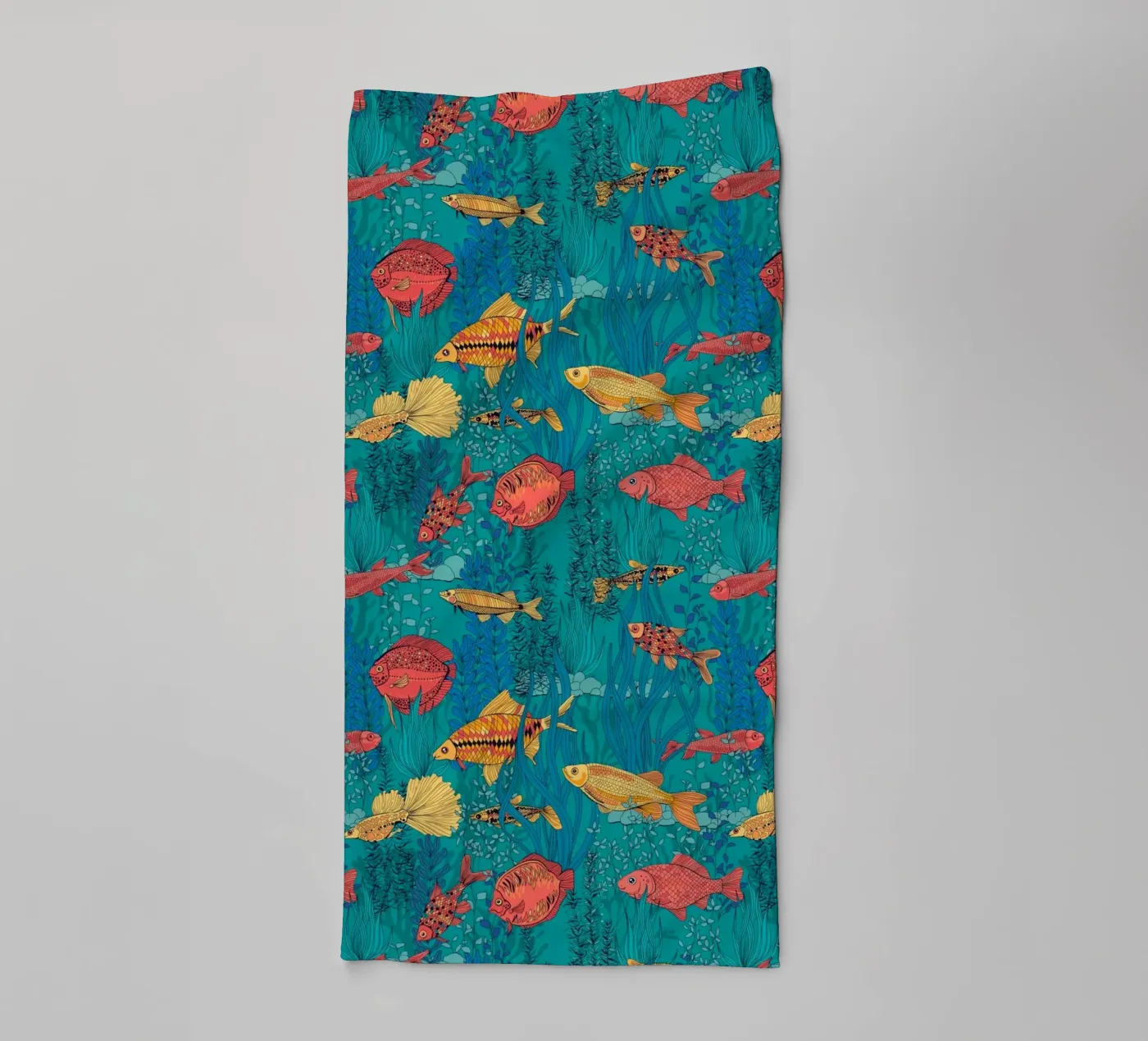 Fish garden badhanddoek van Painted Nature